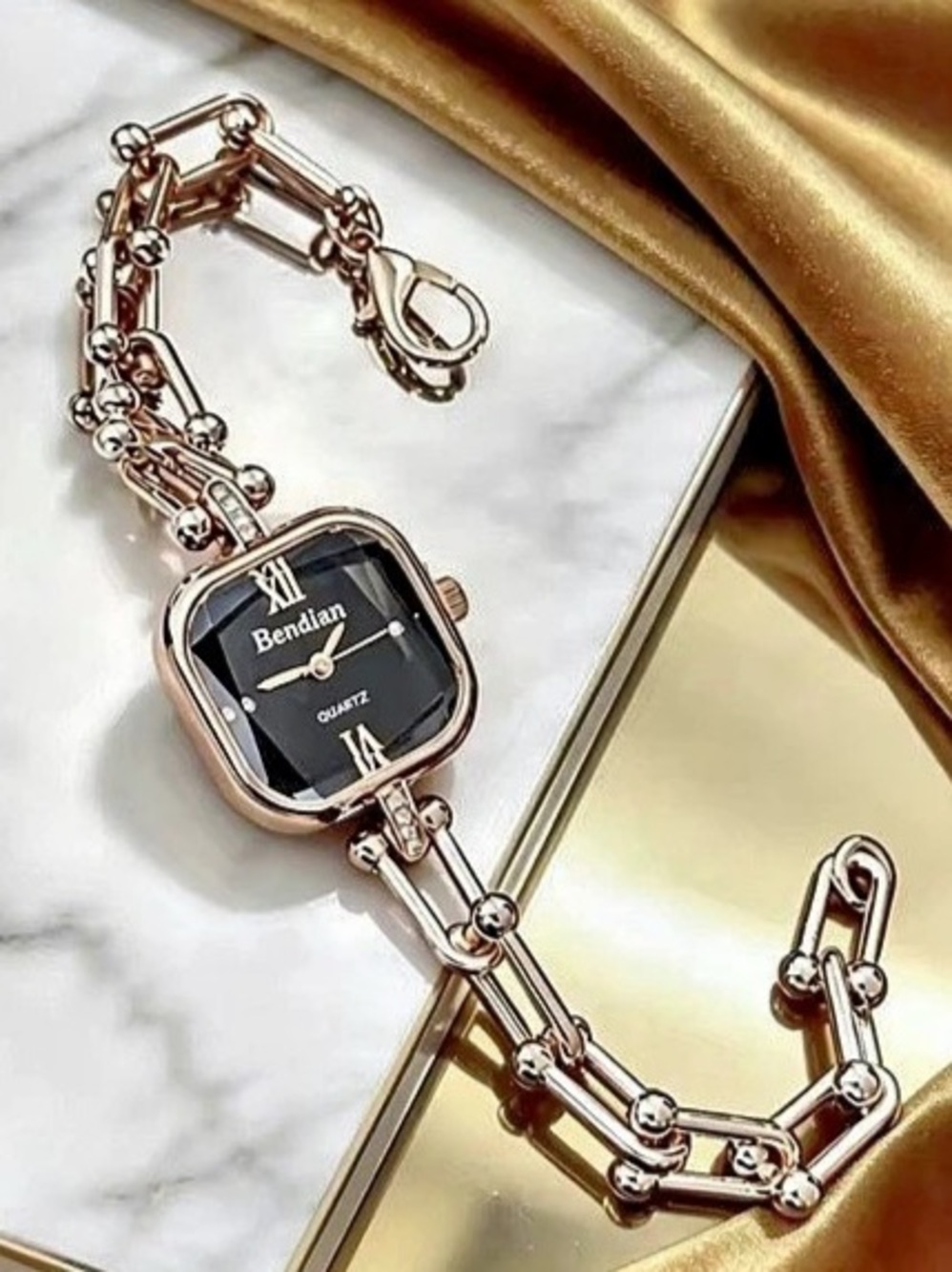Bendian Black & Rose Gold Bracelet Watch